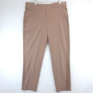 Athleta Pants Womens 14 Brown Brooklyn Stretch Mid Rise Ankle Pull On Comfort